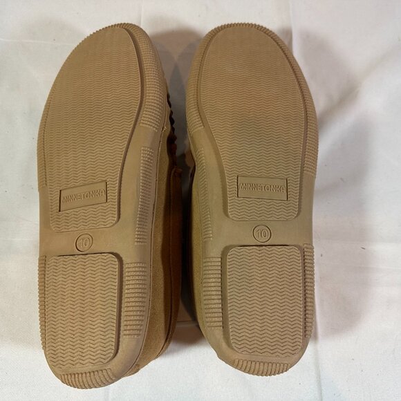 NEW MINNETONKA sheepskin lined hard sole slippers INDOOR?OUTDOOR size 10 - Picture 4 of 5
